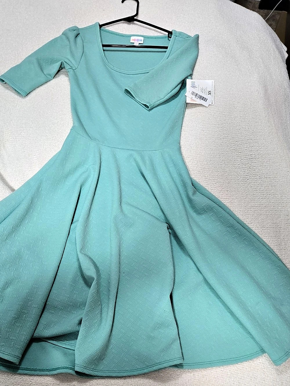 Lularoe Nicole Midi Dress in Green Size XS NWT